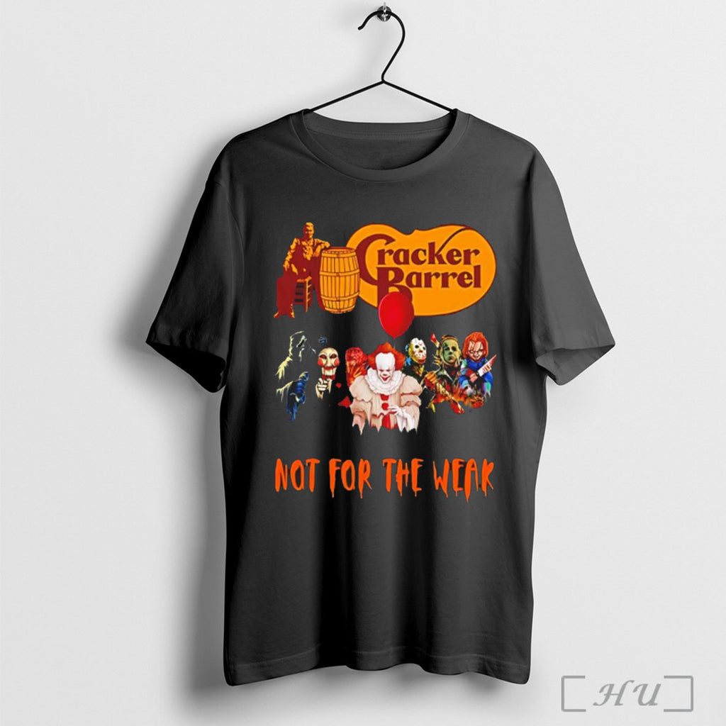 Officials Cracker Barrel Not For The Weak Horror Characters Halloween T Shirt