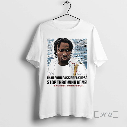 Officials Davison Igbinosun I Gad Four Pass Breakups Stop Throwing At Me Premium T Shirts Hoodie, Sweatshirt | WearSparks.com