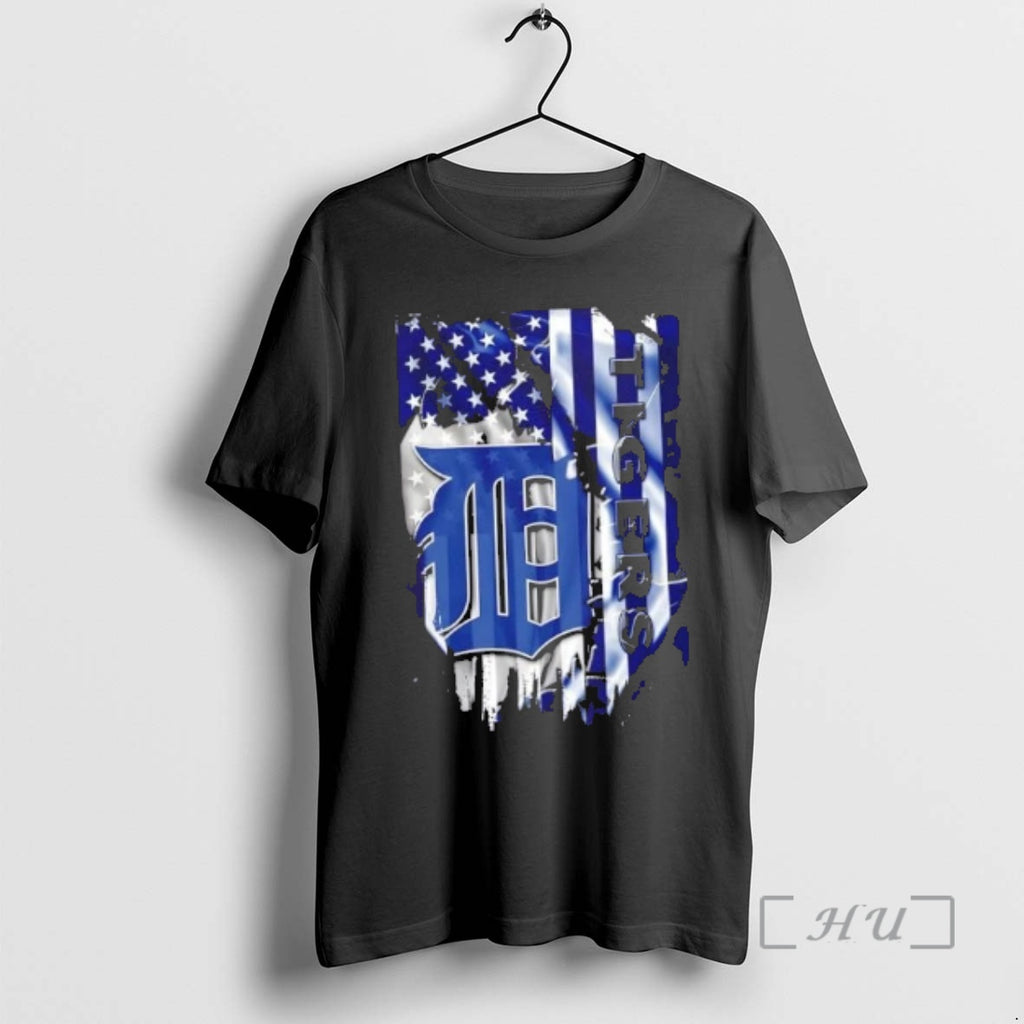 Officials Detroit Tigers Baseball X American Flag