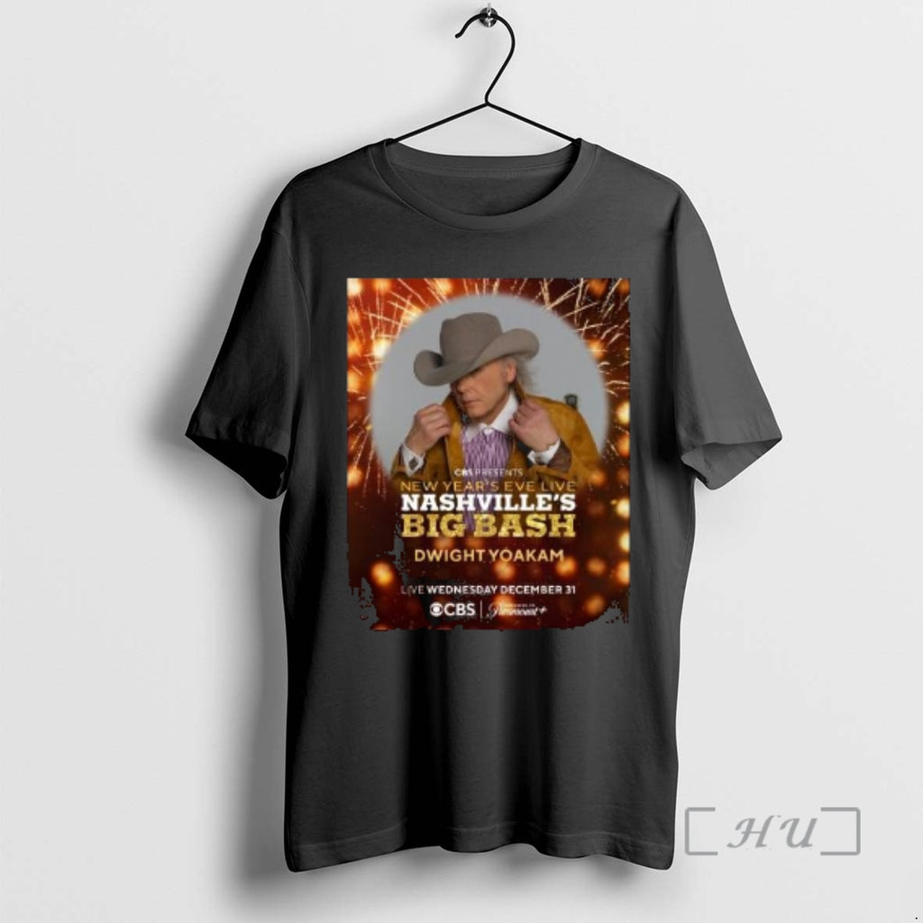 Officials Dwight Yoakam 2025 New Years Eve Nashville Tour Circle Black Premium T Shirts Sweater