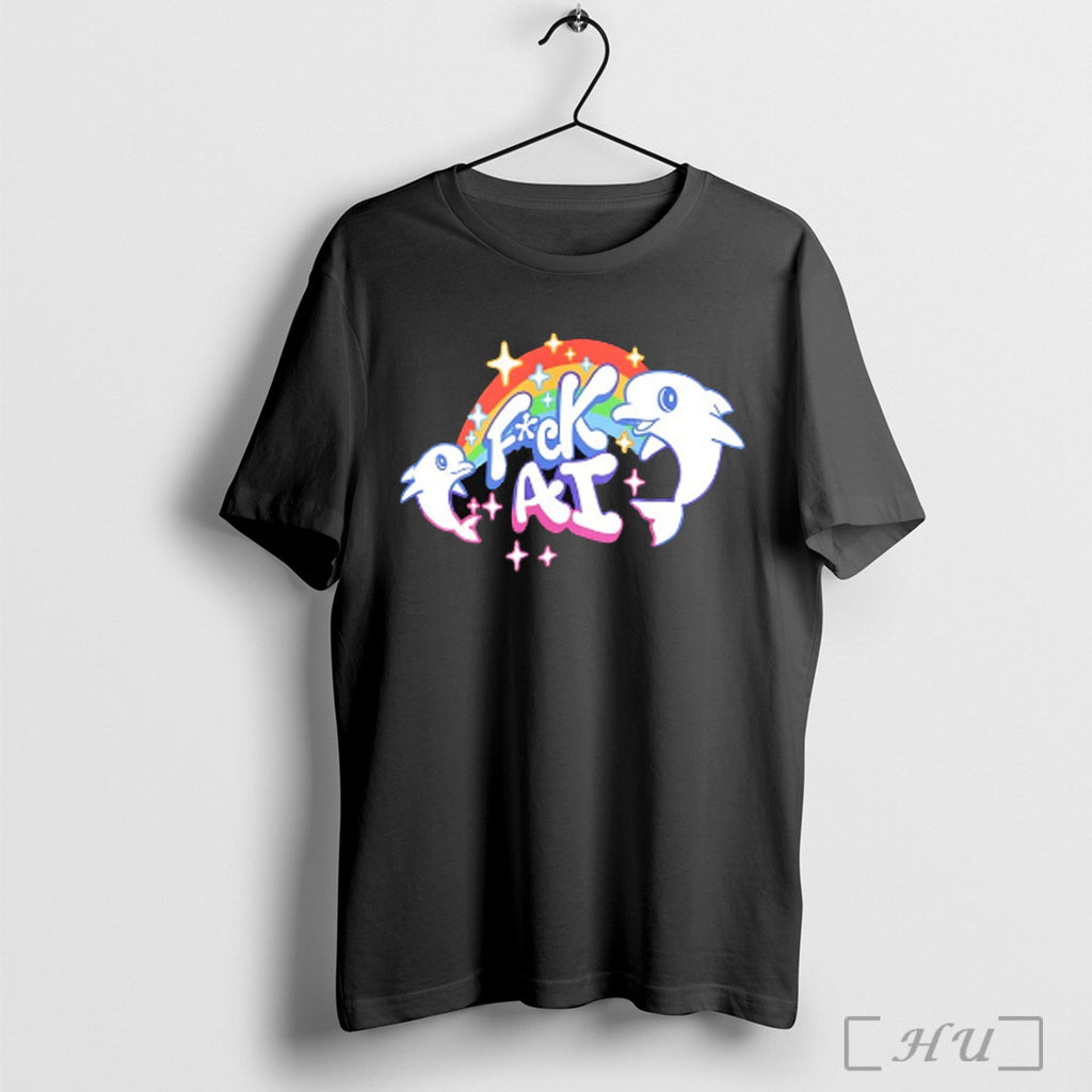 Officials Fck Ai Dolphin Rainbow T Shirt Sweatshirt Png