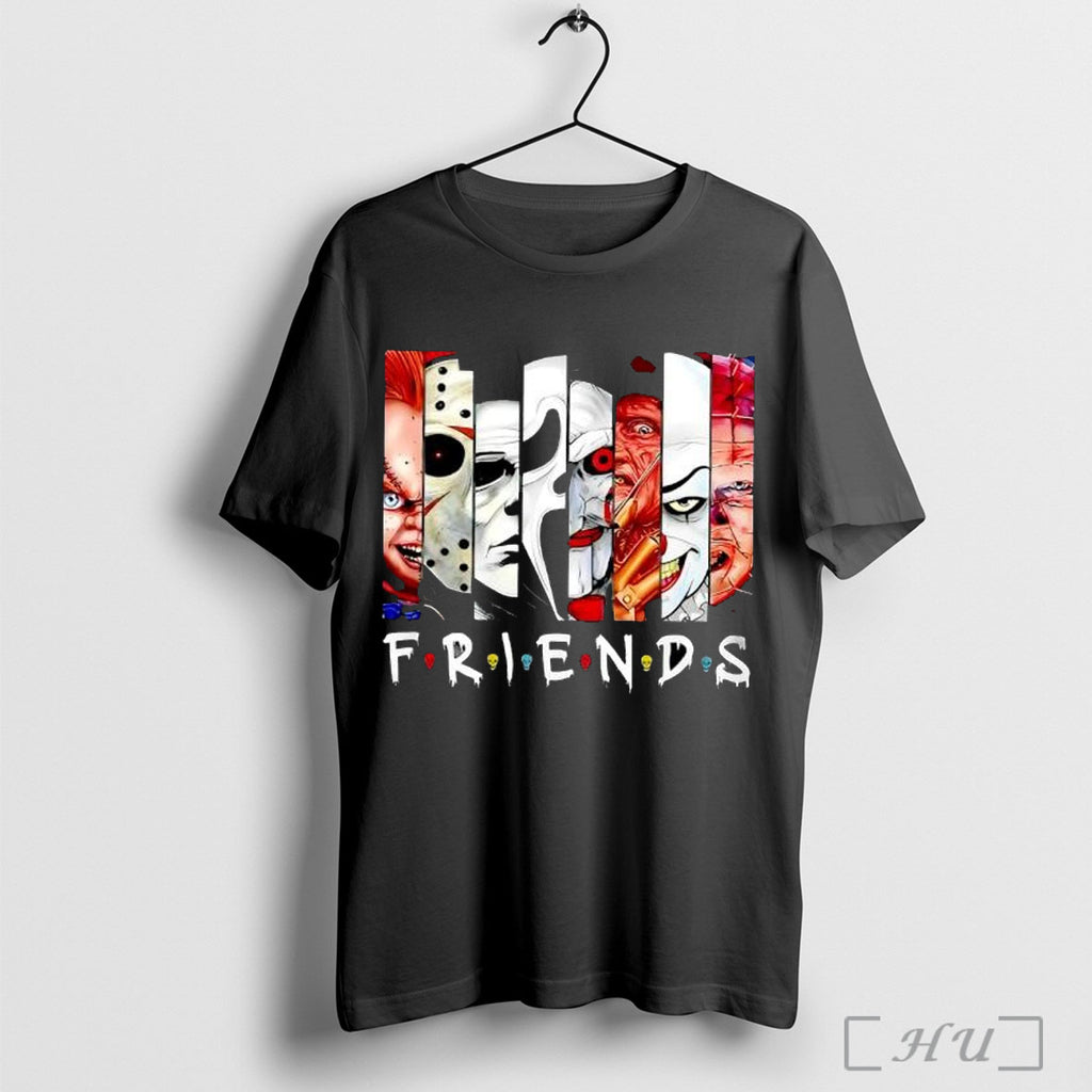 Officials Friends Horror Movie Characters Halloween Parody T Shirt