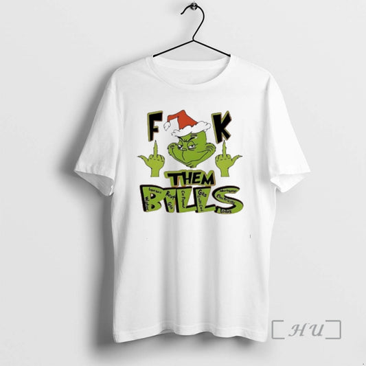 Officials Fuck Them Bills 2025 Grinch Middle Finger T-Shirts, Hoodie, Sweatshirt | WearSparks.com
