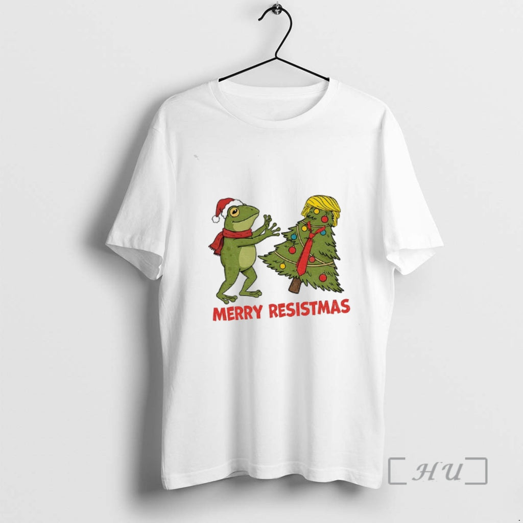 Officials Funny Frog Anti Trump Santa Hat Merry Resistmas Christmas