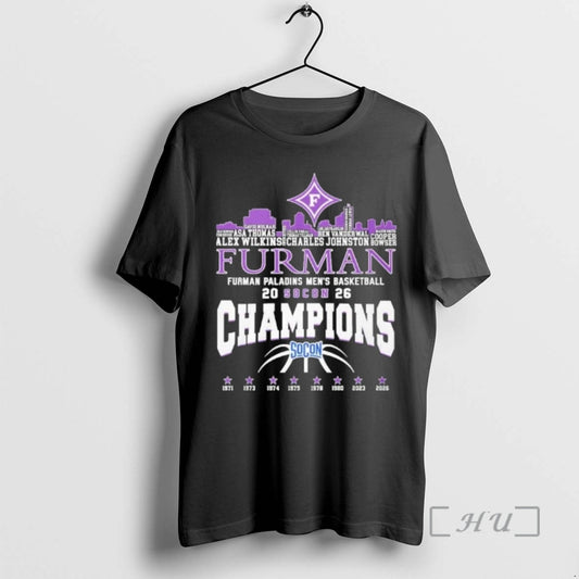 Officials Furman Mens Basketball 2026 Socon Champions Skyline Player Name