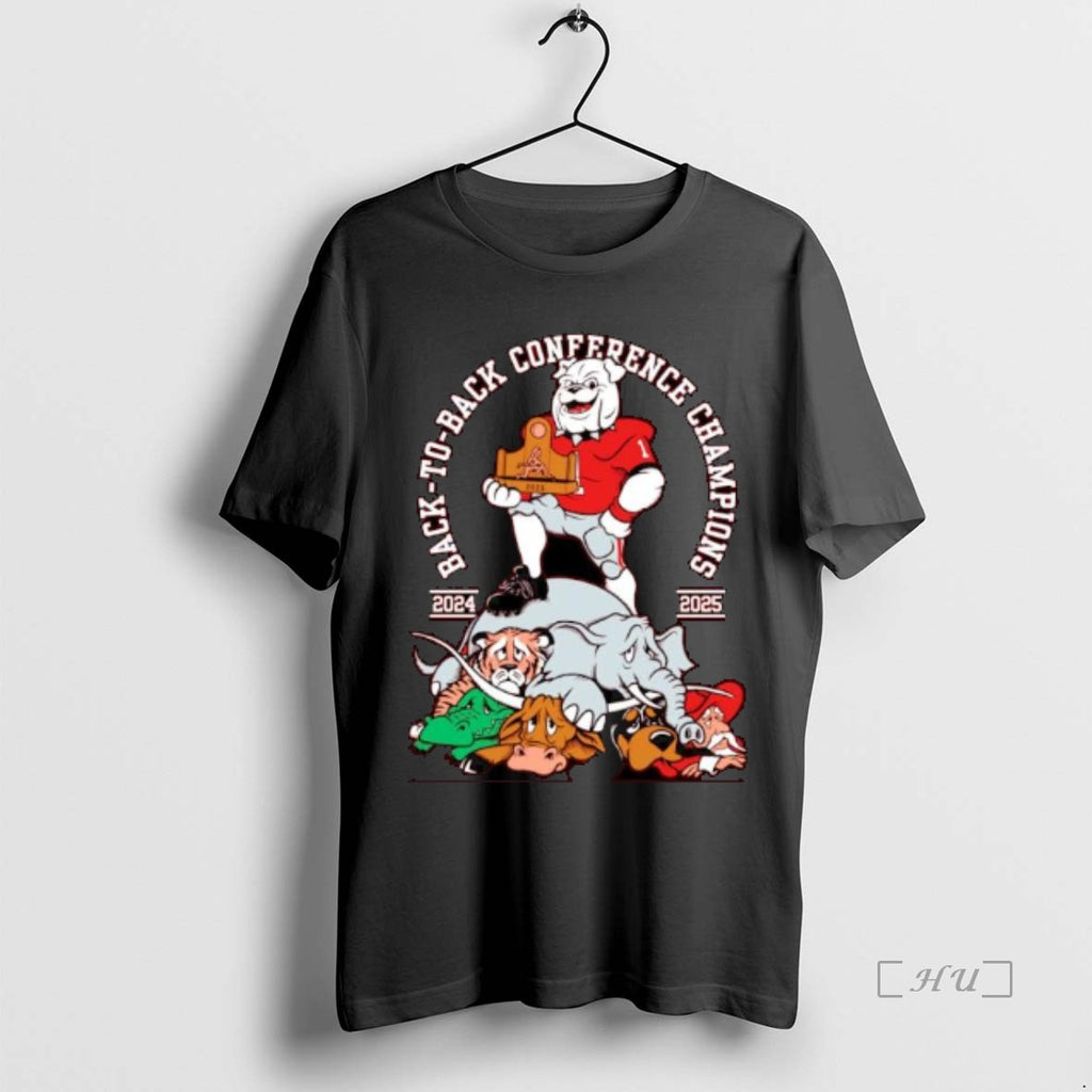 Officials Georgia Bulldogs 2024 2025 Back To Back Conference Champions Ornaments Premium T Shirts Sweater