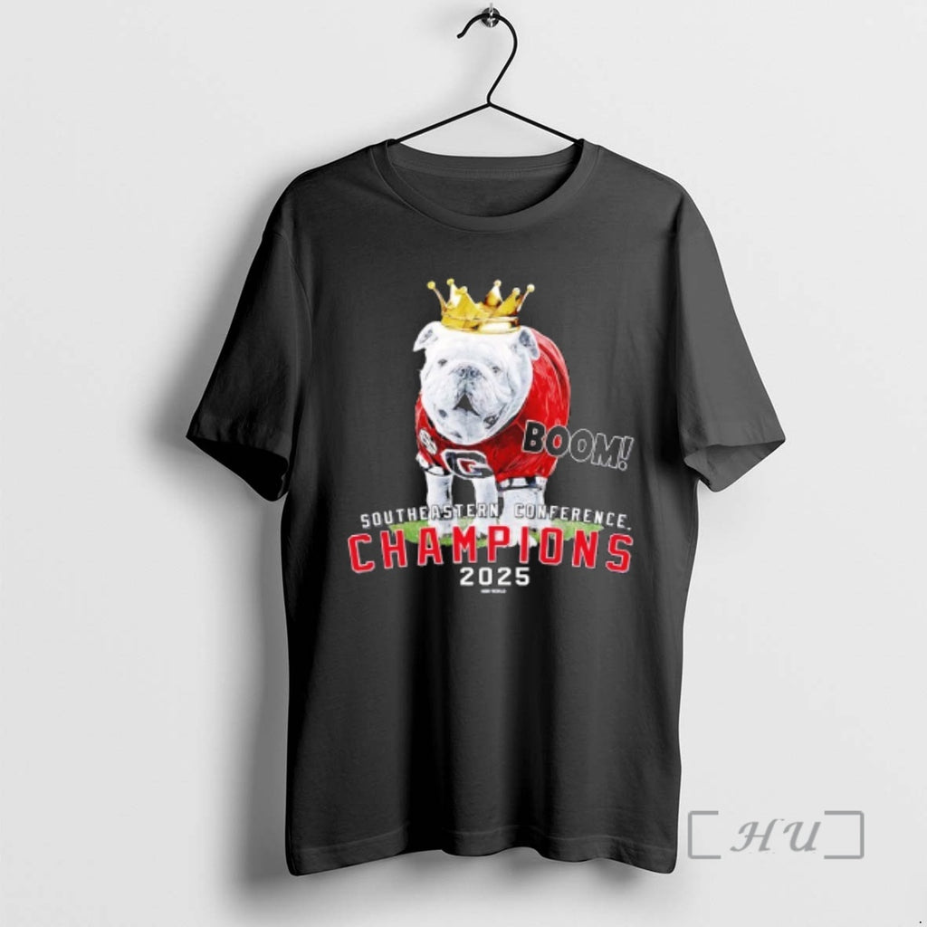 Officials Georgia Bulldogs 2025 Sec Champions Mascot Crown Boom