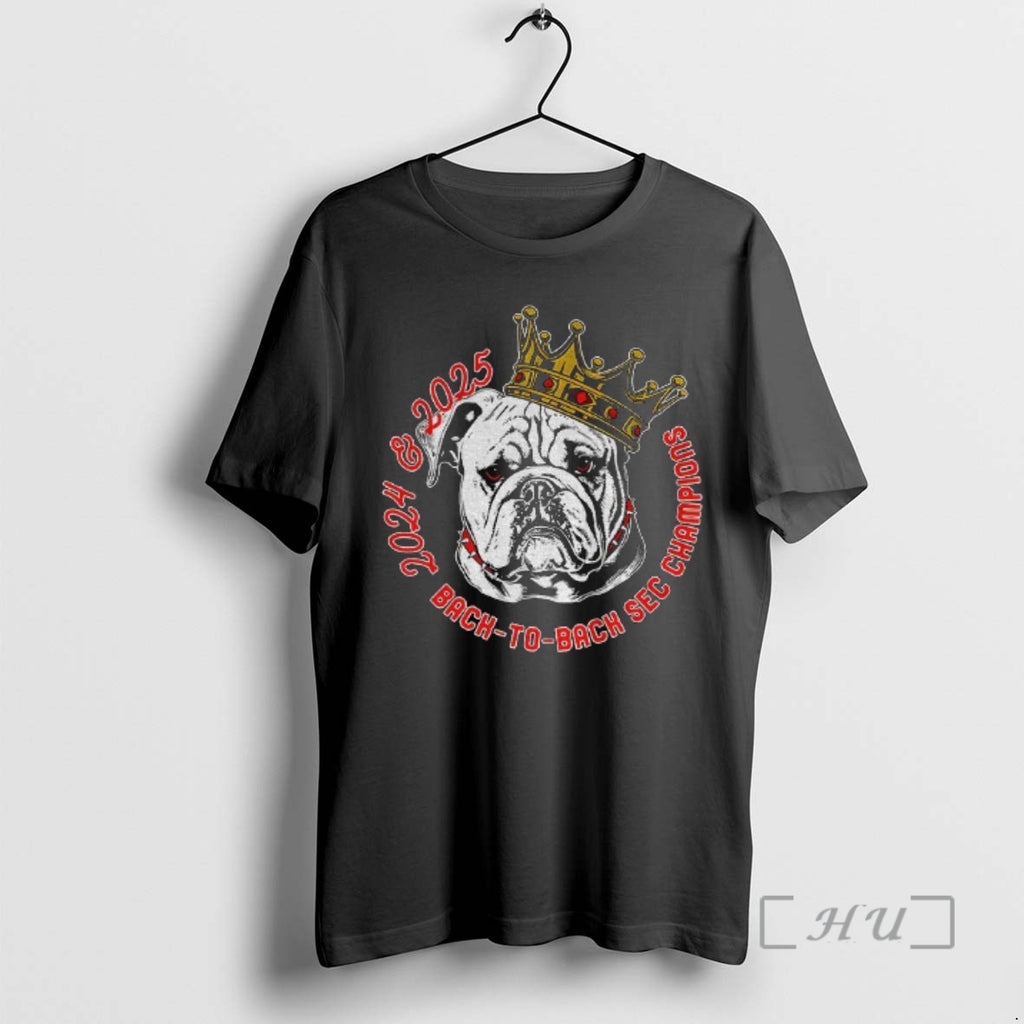 Officials Georgia Bulldogs Football Sec Champions Back To Back Go Dawgs King 2024 2025 Premium
