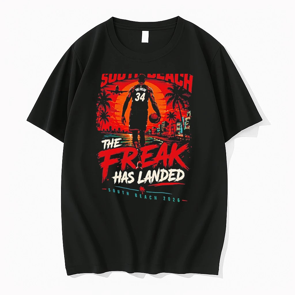 Officials Giannis Antetokounmpo The Freak Has Landed South Beach 2026 Tee Premium T Shirt