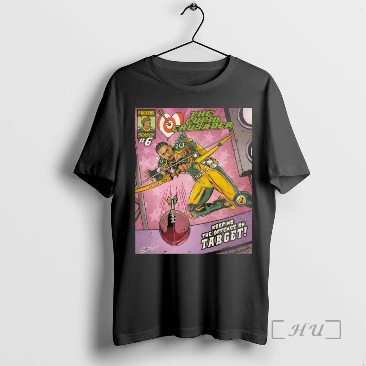 Officials Green Bay Packers The Cupid Crusader Keeping The Offense On Target Premium T Shirts Hoodie, Sweatshirt