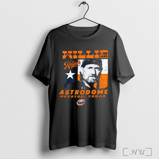 Officials Houston Astros Mlb Willie Nelson Astrodome 1985 Houston Texas Graphic T Shirt