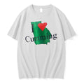 Officials I Love Cumming Green Georgia State Map Red Heart T Shirt Sweater