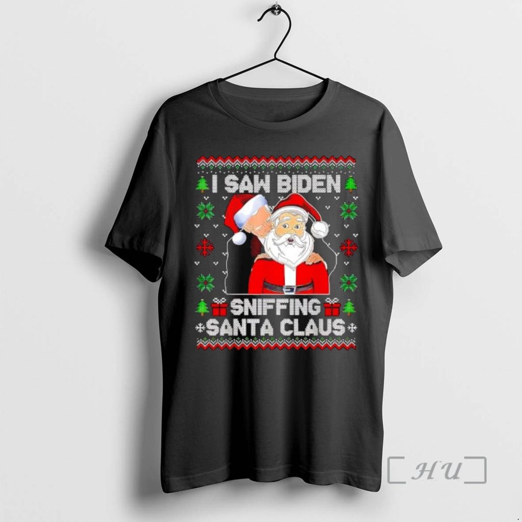 Officials I Saw Biden Sniffing Santa Claus Novelty Ugly Christmas
