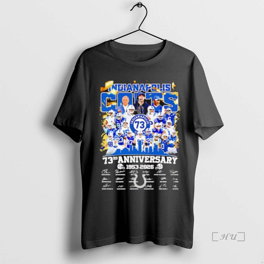 Officials Indianapolis Colts 73rd Anniversary 1953 2026 Signatures T-Shirts, Hoodie, Sweatshirt | WearSparks.com