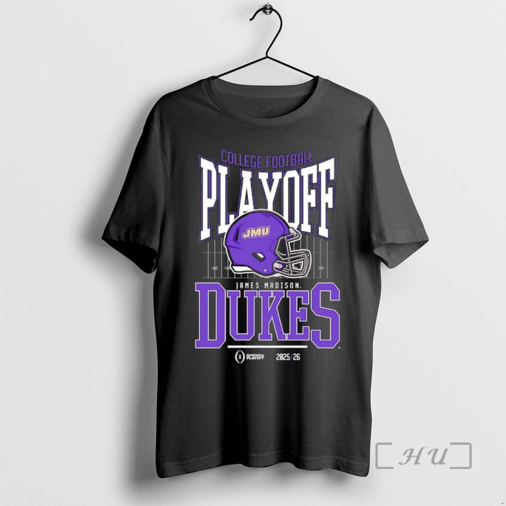 Officials James Madison Dukes 2025 26 College Football Playoff Cfp Helmet Premium T Shirts Sweater