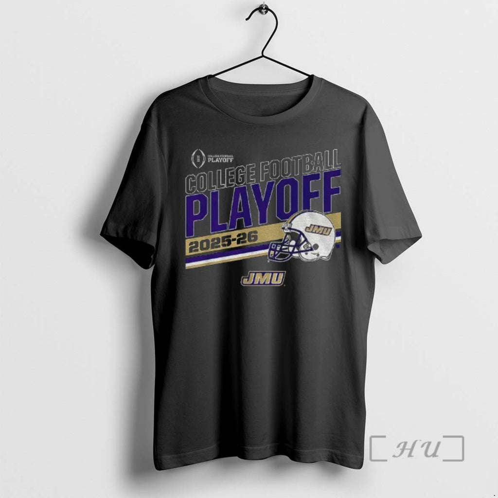 Officials James Madison Dukes Football 2025 Cfp Stripe College Football Playoff 2025 Premium T Shirts
