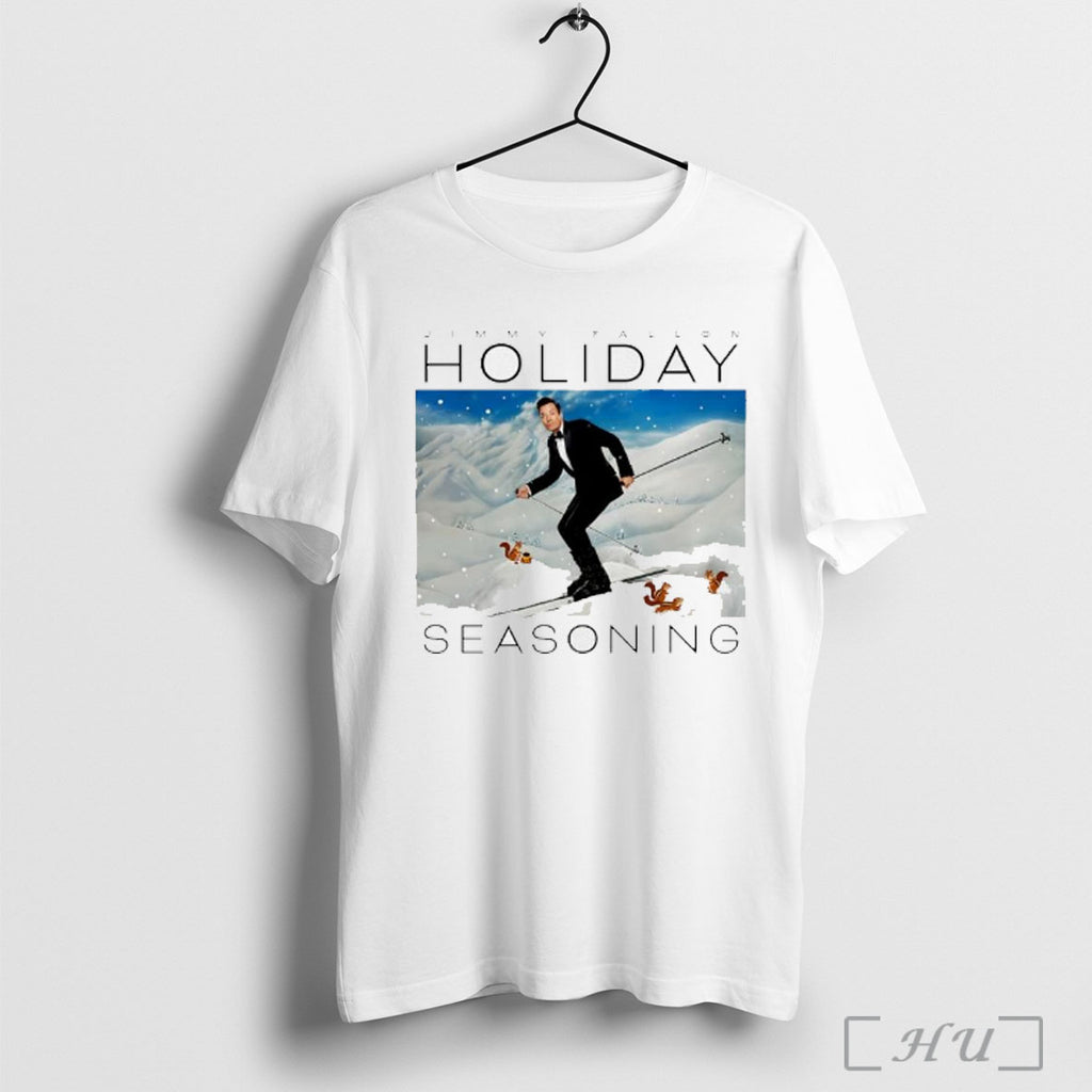 Officials Jimmy Fallon Skiing Holiday Seasoning T Shirt