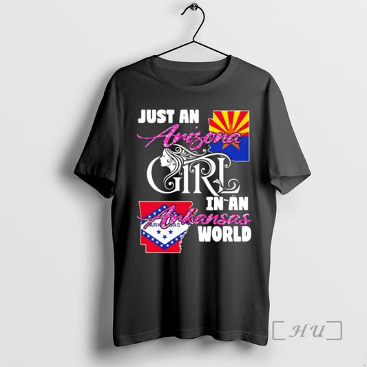 Officials Just An Arizona Girl In A Arkansas World T-Shirts, Hoodie, Sweatshirt | WearSparks.com