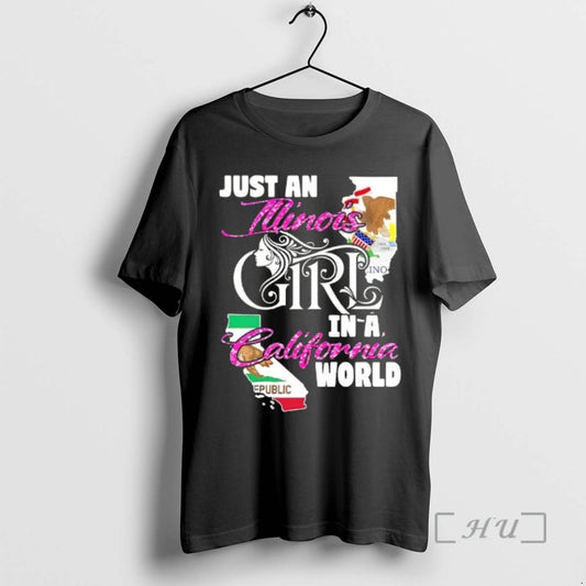 Officials Just An Illinois Girl In A California World T-Shirts, Hoodie, Sweatshirt | WearSparks.com