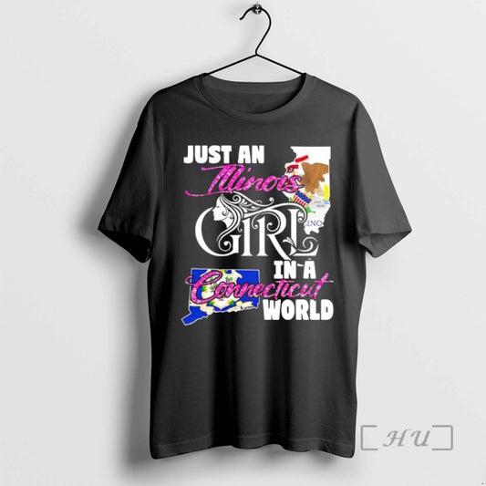 Officials Just An Illinois Girl In A Connecticut World T-Shirts, Hoodie, Sweatshirt | WearSparks.com