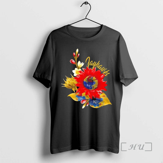 Officials Kansas Jayhawks Football X Sunflower Floral T-Shirts, Hoodie, Sweatshirt | WearSparks.com