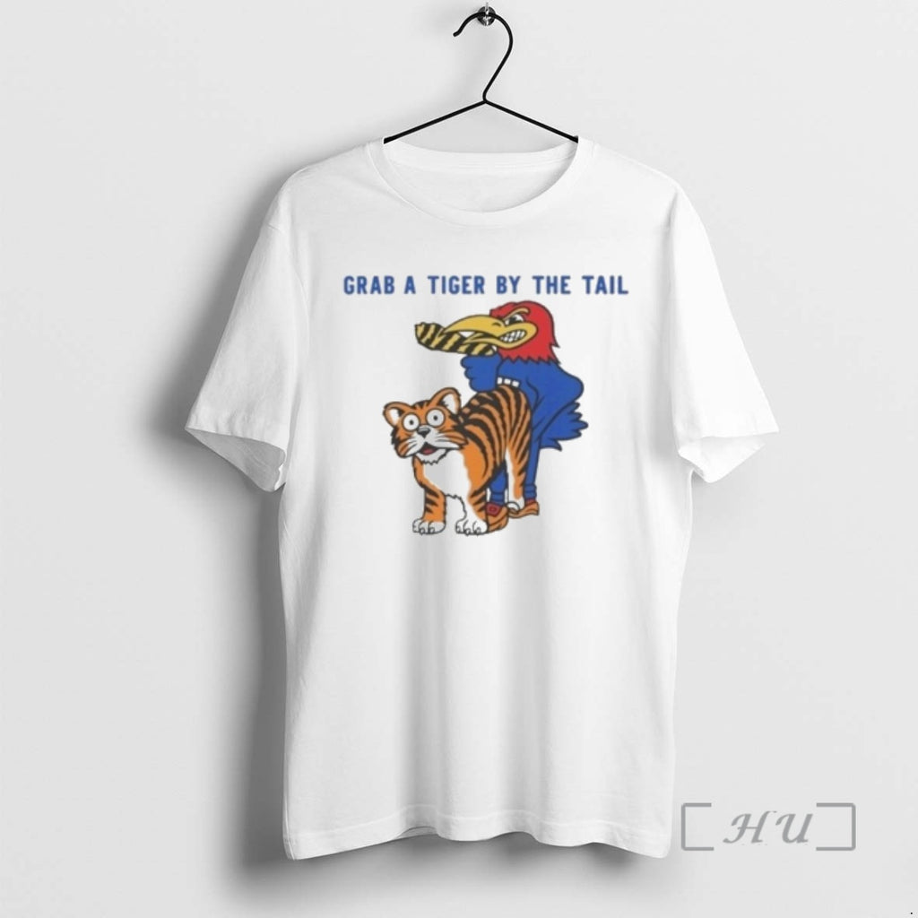 Officials Kansas Vs Missouri Rivalry Grab A Tiger By The Tail Premium T Shirts Sweater