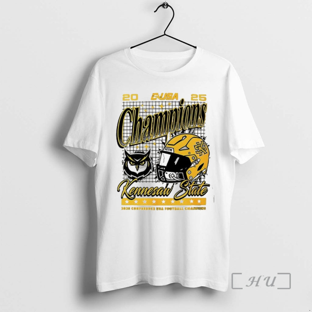 Officials Kennesaw State Owls 2025 C Usa Football Champions Logo
