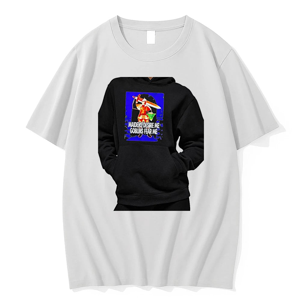 Officials Knight Holding Yoda Head Maidens Desire Me Goblins Fear Me Premium T Shirt