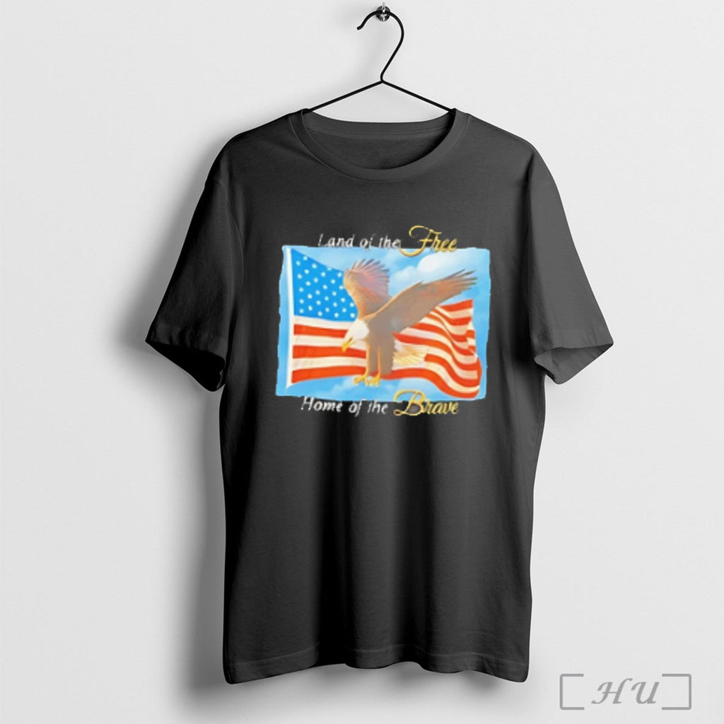 Officials Land Of The Free Home Of The Brave Charlie Kirk T Shirt