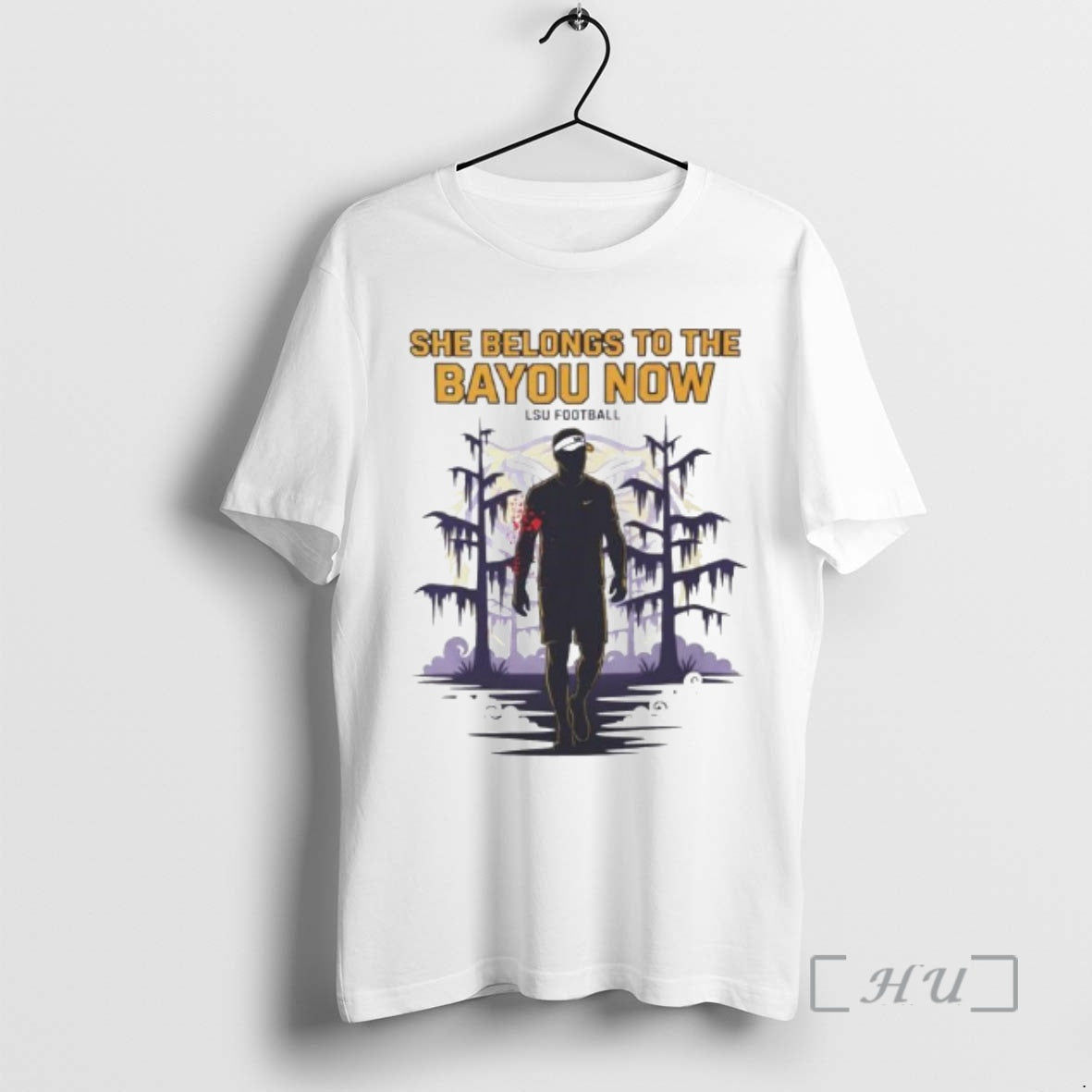 Officials Lane Kiffin Lsu Tigers She Belongs To The Bayou Now Ornaments Premium T Shirts