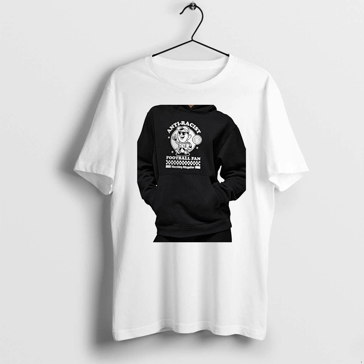 Officials Leeds Anti Racist Football Fan Marching All Together Premium T Shirt