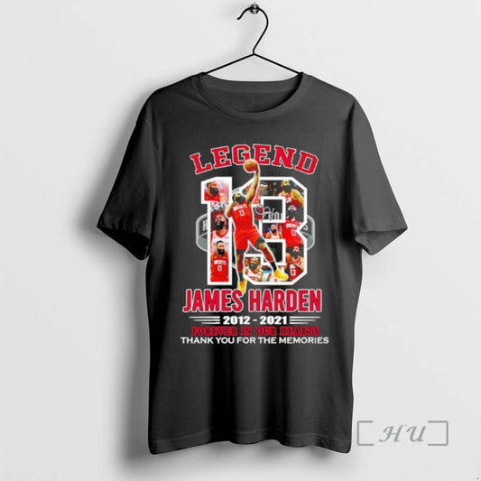Officials Legend Houston Rockets James Harden 2012 2021 Forever In Our Hearts Signature Premium T-Shirts, Hoodie, Sweatshirt