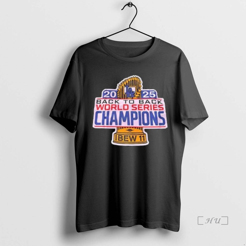 Officials Los Angeles Dodgers 2025 Back To Back World Series Champions Circle Black Premium
