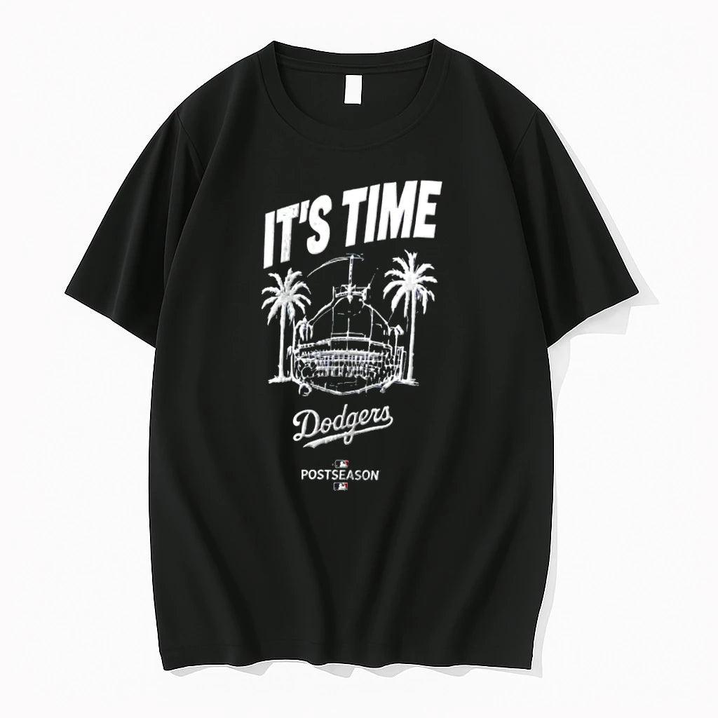Officials Los Angeles Dodgers Its Time Postseason Baseball T Black T Shirt Sweater