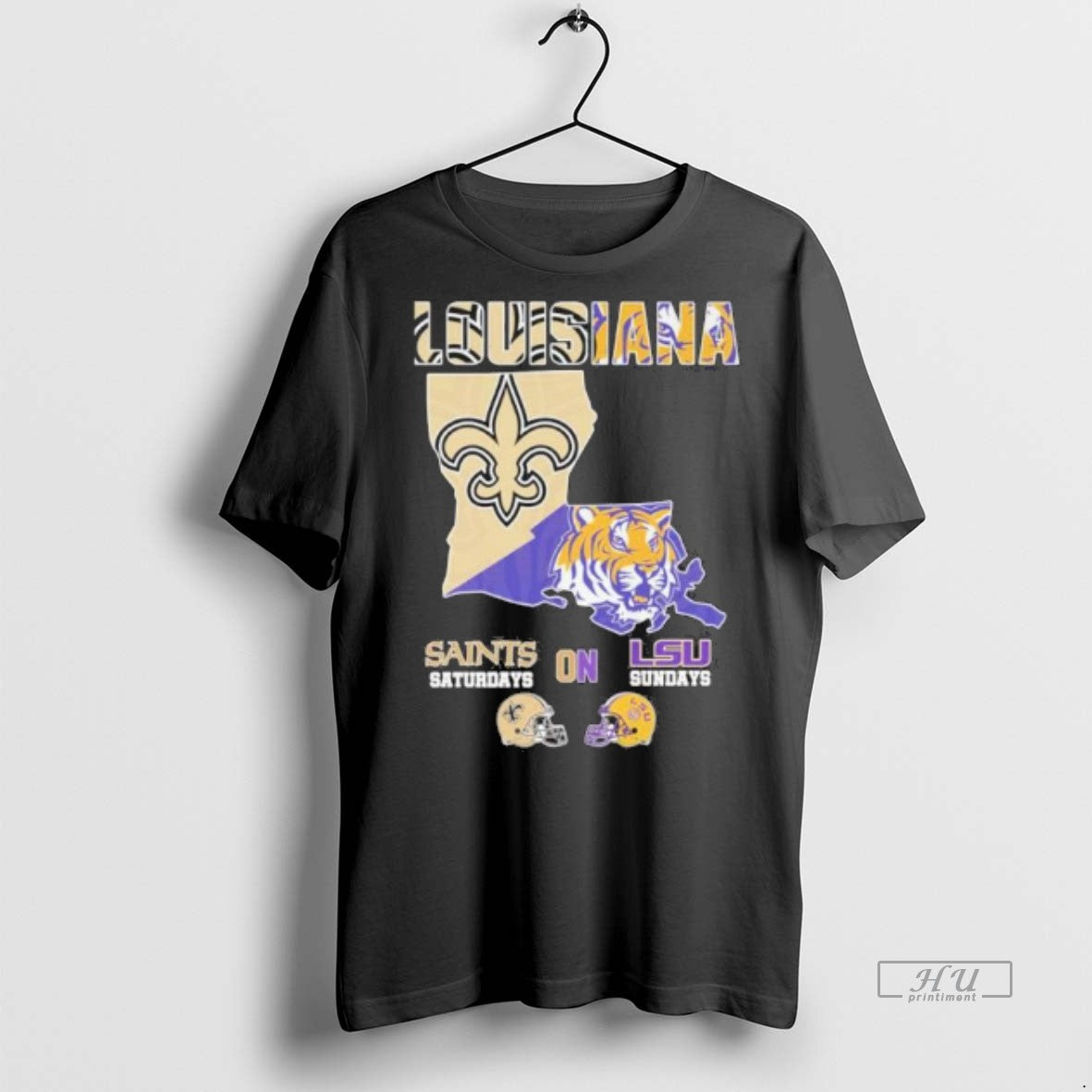 Officials Louisiana Map With Saints And Tigers T Shirt Sweater