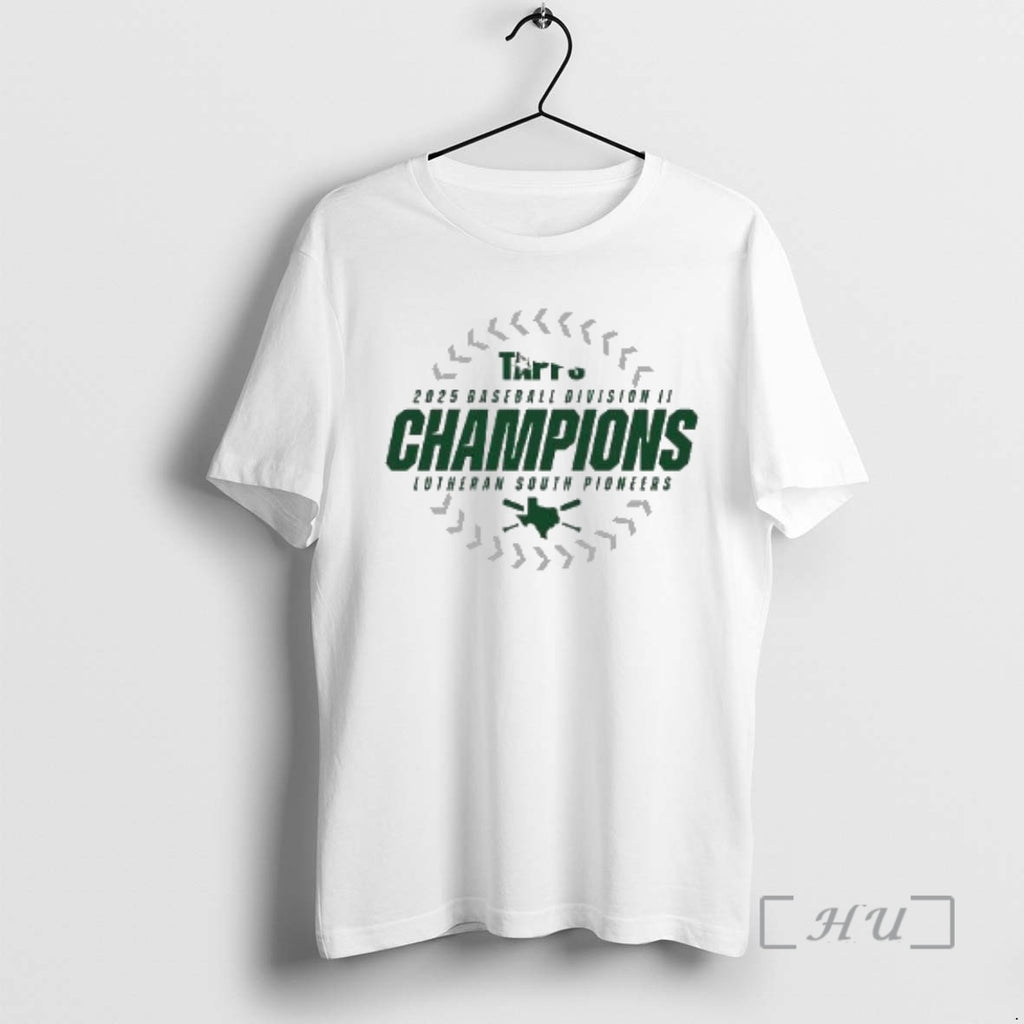 Officials Lutheran South Pioneers 2025 Tapps Baseball D2 State Champions Circle White Premium T Shirts