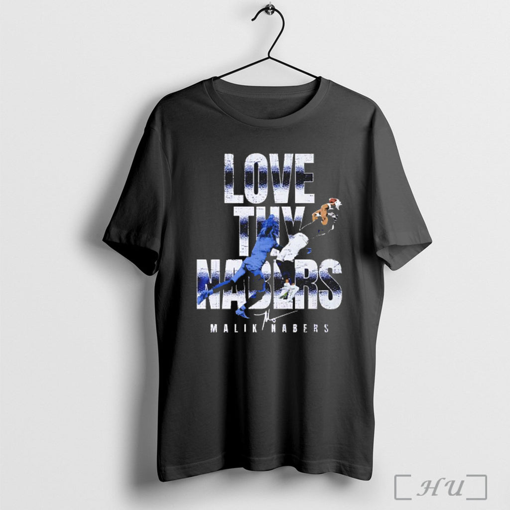Officials Malik Nabers New York Giants Football Love Thy Nabers Signature T Shirt
