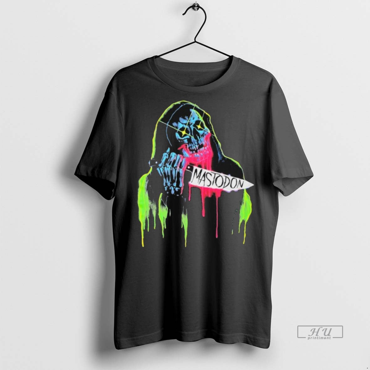 Officials Mastodon Neon Knife Skull Reaper T Shirt Sweater