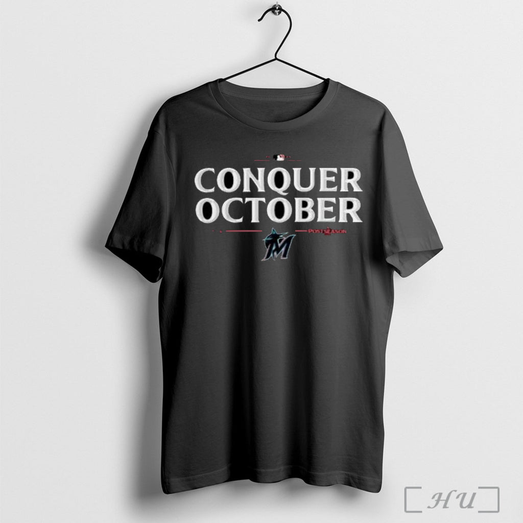 Officials Miami Marlins Conquer October 2025 Playoffs T Shirt