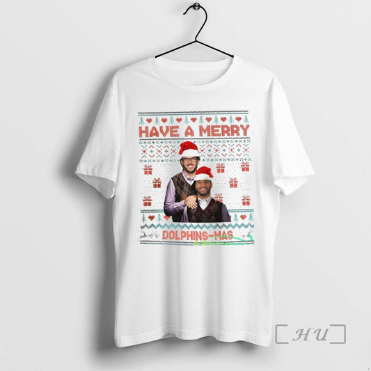 Officials Mike Mcdaniel And Tua Tagovailoa Miami Dolphins Stepbrothers Have A Merry Dolphins Mas Christmas T-Shirts,...