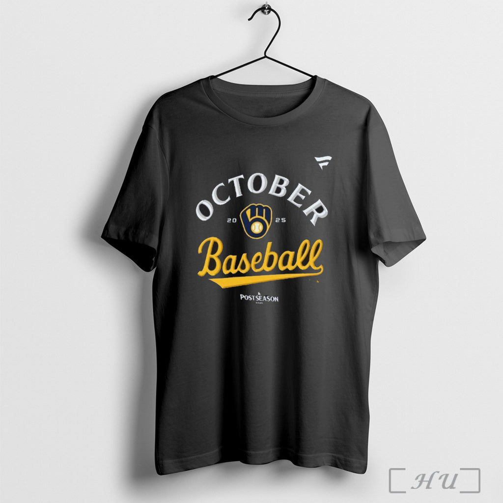 Officials Milwaukee Brewers 2025 Mlb Postseason Locker Room T Shirt