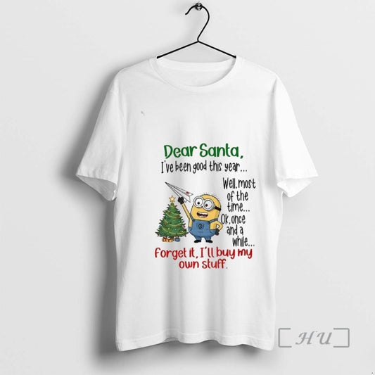 Officials Minion Christmas Tree Dear Santa Ive Been Good This Year Well Most Of The T-Shirts, Hoodie, Sweatshirt