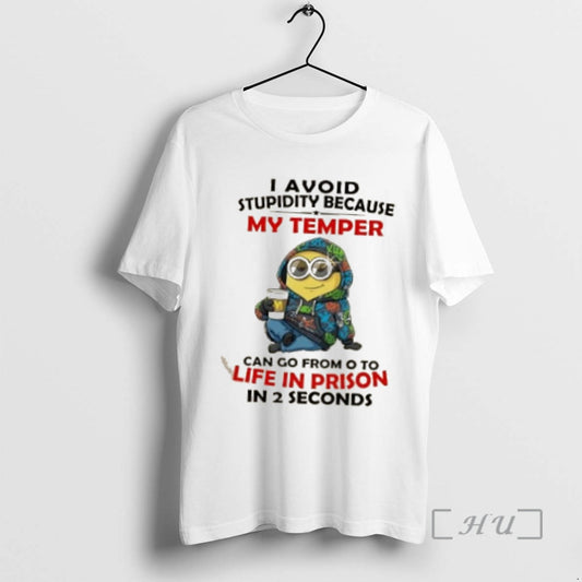 Officials Minions I Avoid Stupidity Because My Temper Can Go From O To Life In T-Shirts, Hoodie, Sweatshirt | WearSparks.com
