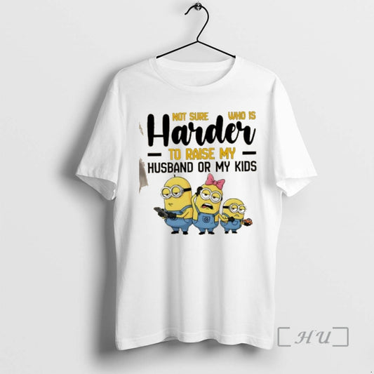 Officials Minions Not Sure Whats Harder Raising My Husband Or My Kids Premium T Shirts Hoodie, Sweatshirt | WearSparks.com