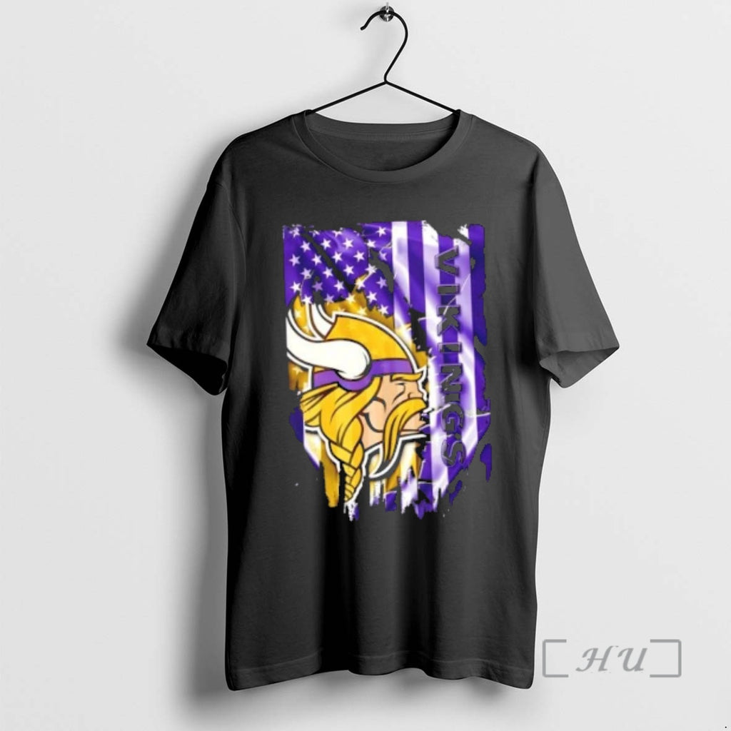 Officials Minnesota Vikings Football X American Flag
