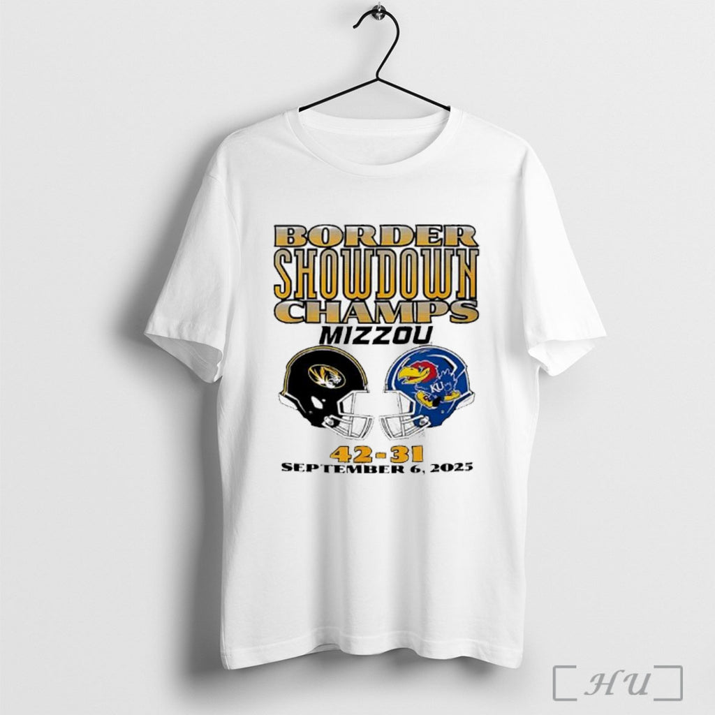 Officials Missouri Tigers Vs Kansas University Football Border Showdown Champs Mizzou 2025 T Shirt