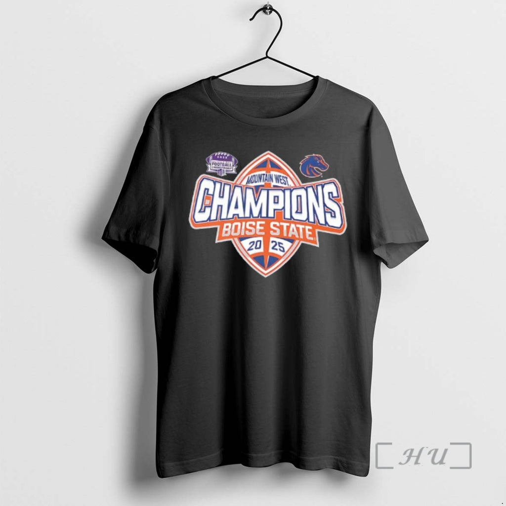 Officials Mountain West Conference Champions Boise State Broncos Locker Room 2 Sided Premium T Shirts