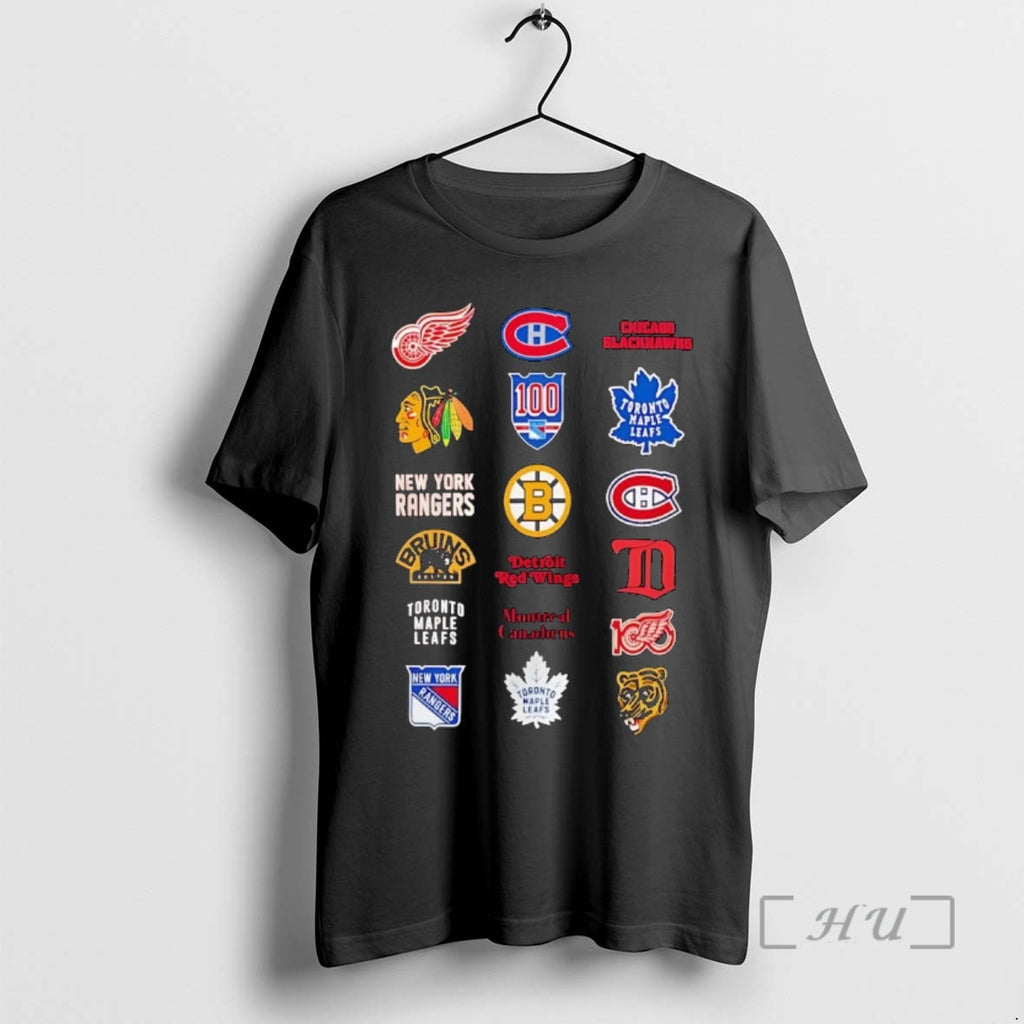 Officials Nhl 6 Starter Teams Logo Collage