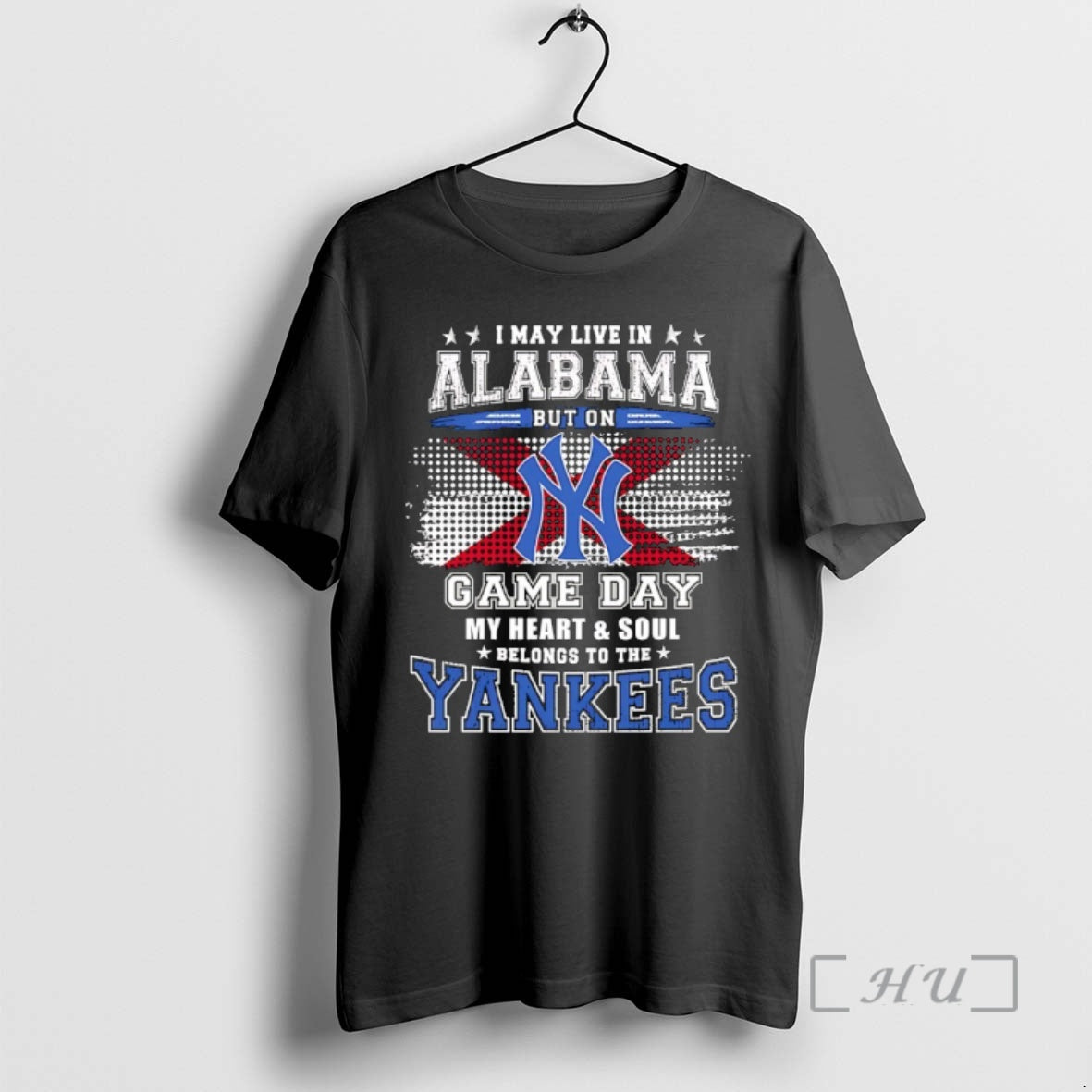 Officials New York Yankees I May Live In Alabama But On Game Day My Heart T-Shirts, Hoodie, Sweatshirt | WearSparks.com