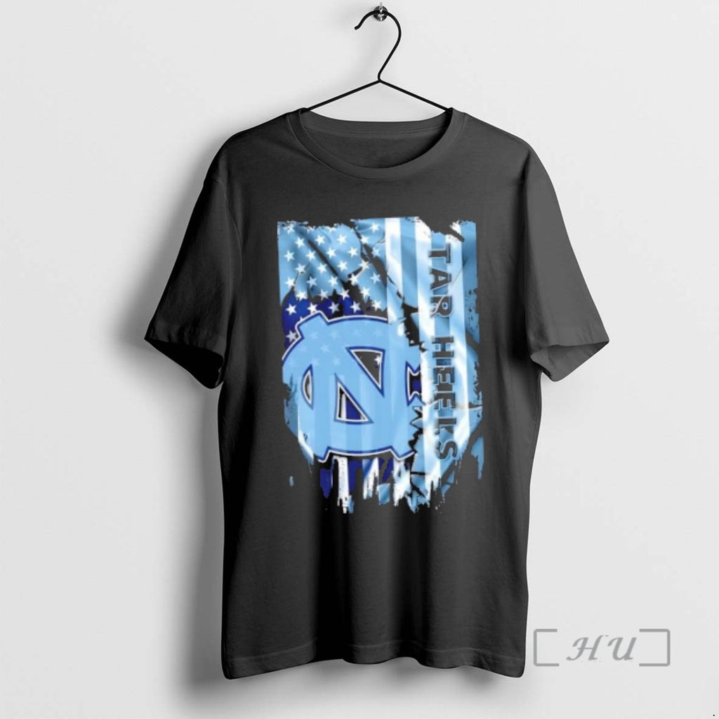 Officials North Carolina Tar Heels Football X American Flag